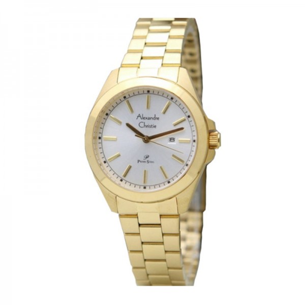 Alexandre Christie AC 1015 Gold White Steel Lady LDBGPSL Alexandre Christie AC 1015 Gold White Steel Lady LDBGPSL